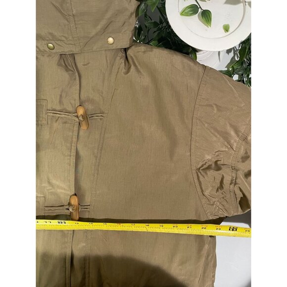 Vintage Utex Small Green Hooded Parka Coat With Wooden Toggles & Front Pockets - Picture 13 of 16